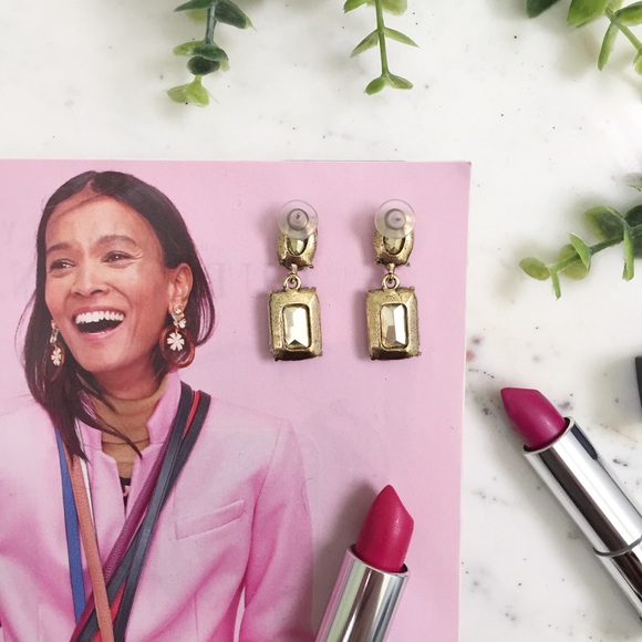 "Elora" Earrings || White Crystal Statement - Picture 5 of 9